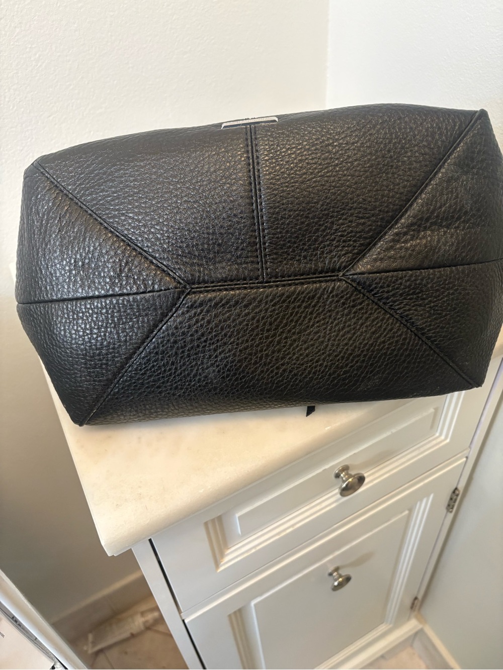 Rebecca Minkoff Moto Satchel Tote Black Pebbled Leather NWT MSRP $335 - Picture 8 of 15